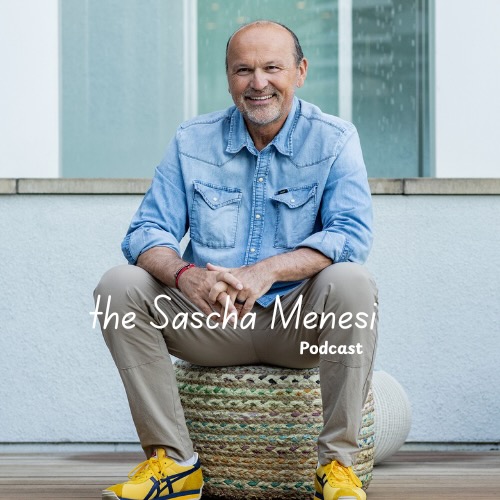 Sascha Menesi seated outdoors — cover art for The Sascha Menesi Podcast